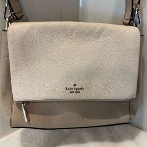 Kate Spade Ivory and Beige Shoulder Bag